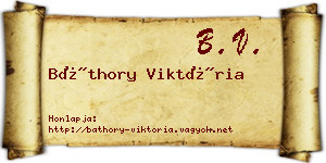 Báthory Viktória névjegykártya